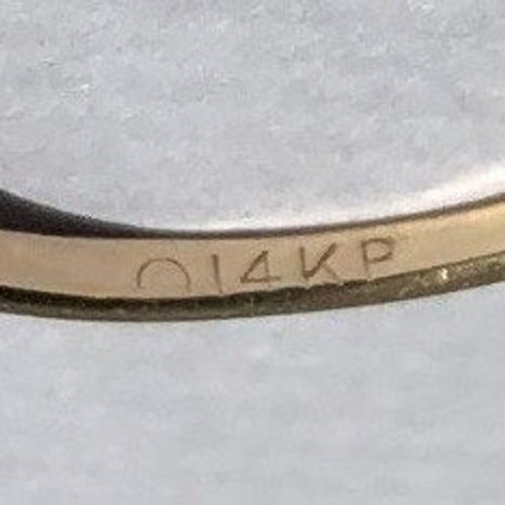Vintage 14K Yellow Gold Round 1/4 Karat Diamond Solitaire Ring 14KP Sz 5.25 1.5g - Picture 6 of 10